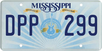 MS license plate DPP299