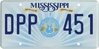 MS license plate DPP451
