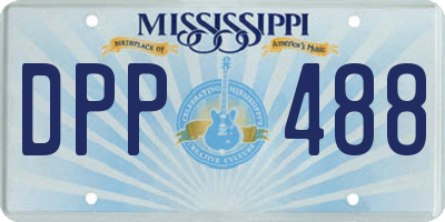 MS license plate DPP488