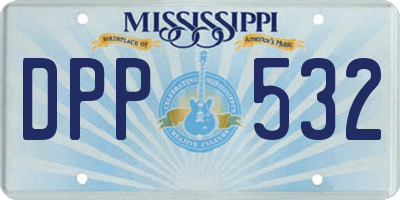 MS license plate DPP532