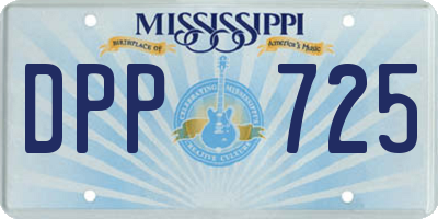 MS license plate DPP725