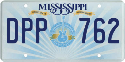 MS license plate DPP762