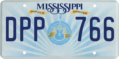 MS license plate DPP766