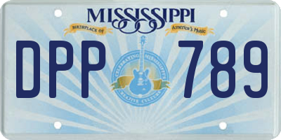 MS license plate DPP789