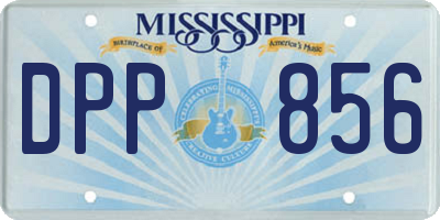 MS license plate DPP856