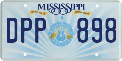 MS license plate DPP898