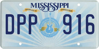 MS license plate DPP916