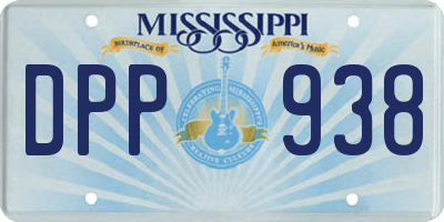 MS license plate DPP938