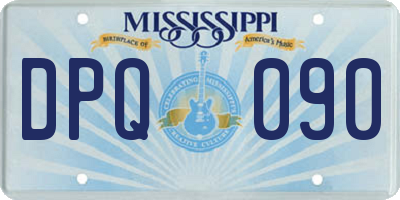 MS license plate DPQ090