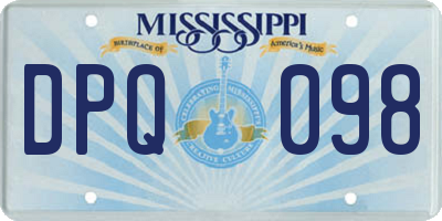 MS license plate DPQ098