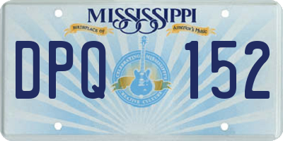 MS license plate DPQ152