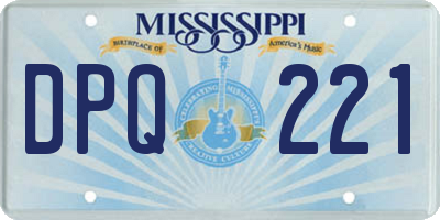 MS license plate DPQ221