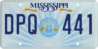 MS license plate DPQ441