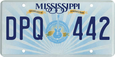 MS license plate DPQ442