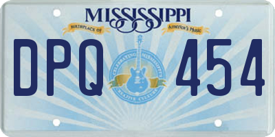 MS license plate DPQ454