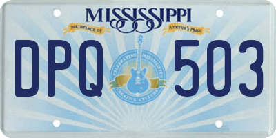 MS license plate DPQ503