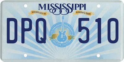 MS license plate DPQ510