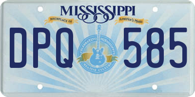 MS license plate DPQ585