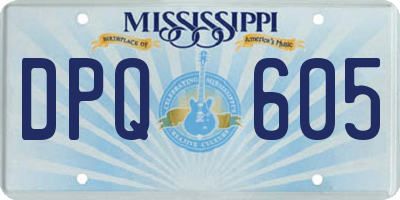 MS license plate DPQ605