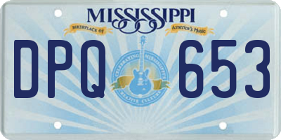 MS license plate DPQ653