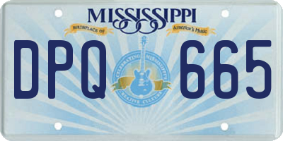 MS license plate DPQ665
