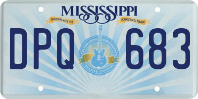 MS license plate DPQ683