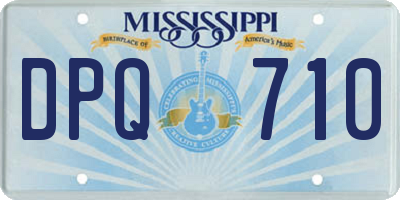 MS license plate DPQ710
