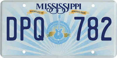 MS license plate DPQ782