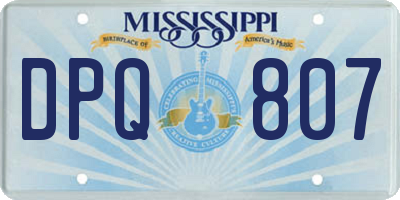 MS license plate DPQ807