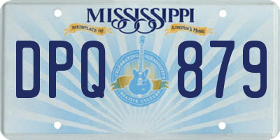 MS license plate DPQ879