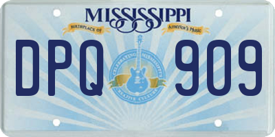 MS license plate DPQ909