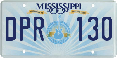 MS license plate DPR130