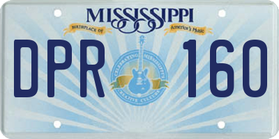 MS license plate DPR160