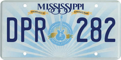 MS license plate DPR282