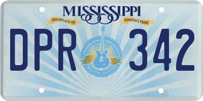 MS license plate DPR342