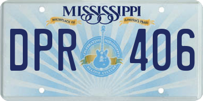 MS license plate DPR406
