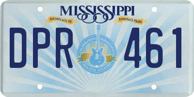 MS license plate DPR461