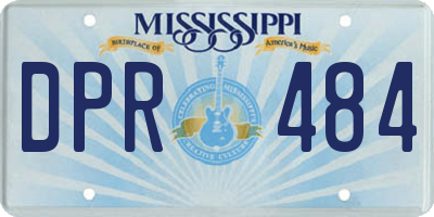 MS license plate DPR484