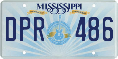 MS license plate DPR486