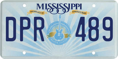 MS license plate DPR489