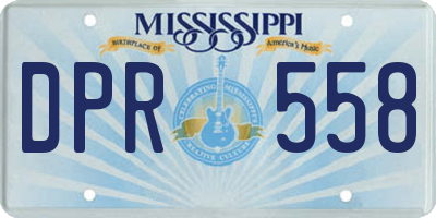 MS license plate DPR558