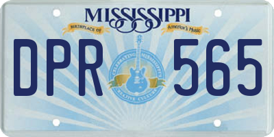 MS license plate DPR565