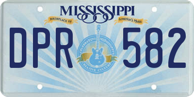 MS license plate DPR582
