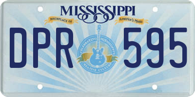 MS license plate DPR595