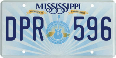 MS license plate DPR596