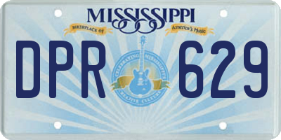 MS license plate DPR629
