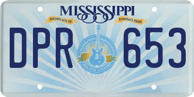 MS license plate DPR653