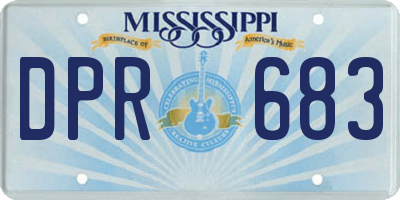 MS license plate DPR683