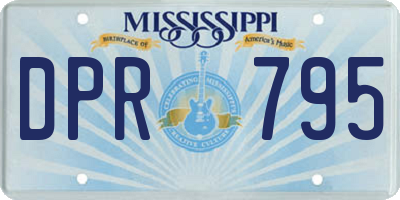 MS license plate DPR795