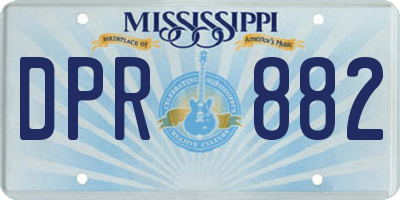 MS license plate DPR882